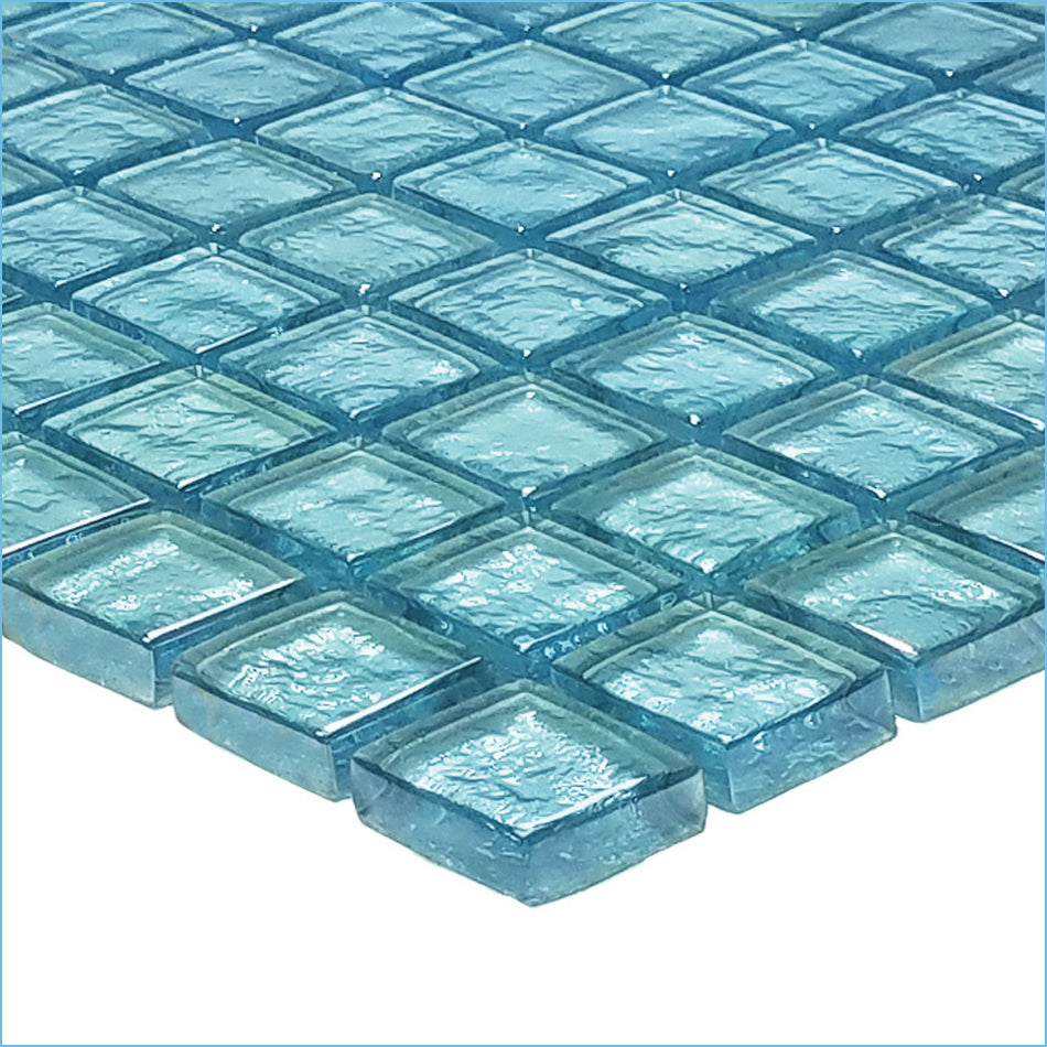 GLASS TILE AQUAMARINE 1" X 1" - GG82323T9