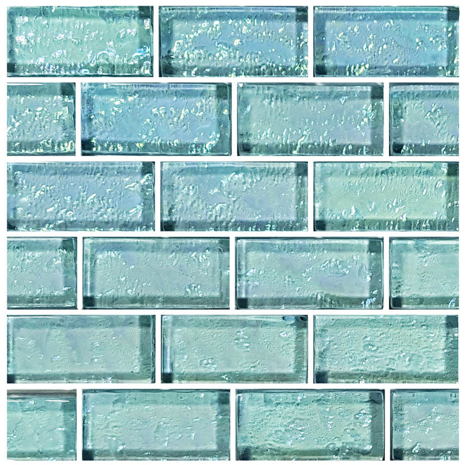 GLASS TILE - TURQUOISE 1" X 2" - GG82348T6