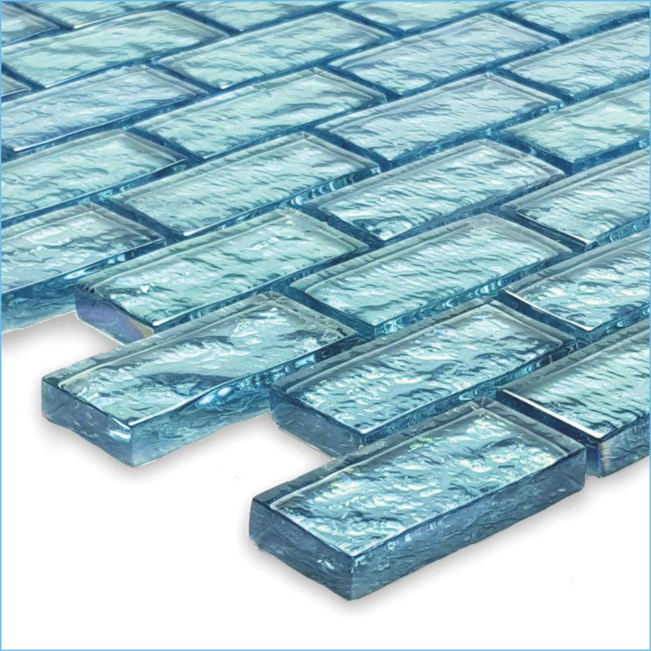 GLASS TILE - AQUAMARINE 1" X 2" - GG82348T9