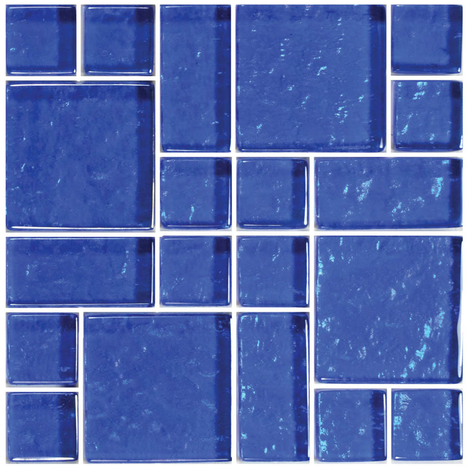 GLASS TILE - COBALT MIXED - GG8M2348B19