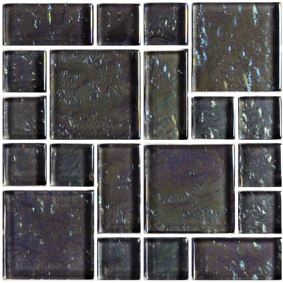 GLASS TILE - GRAPHITE MIXED - GG8M2348K8