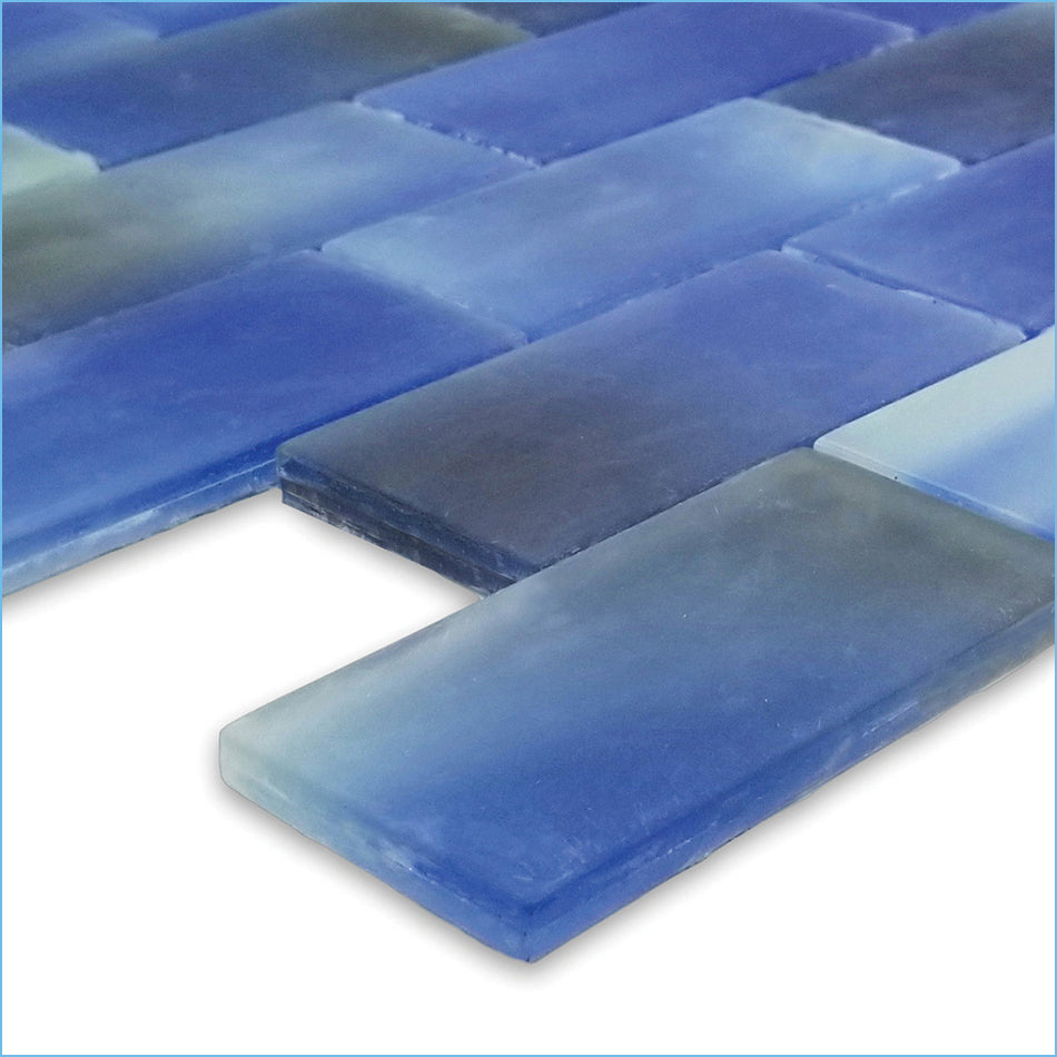 GLASS TILE FROSTED SKY 2" X 4" - GS84896B3