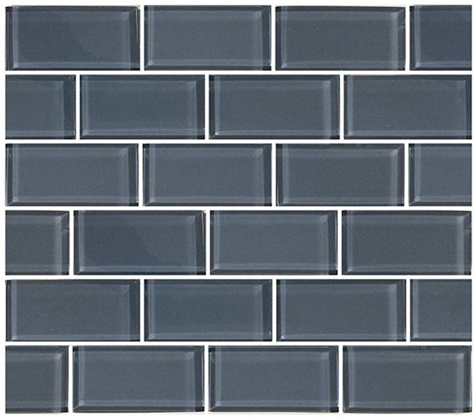 GLASS TILE - BLUE GRAY 2" X 4" - GS84896K2