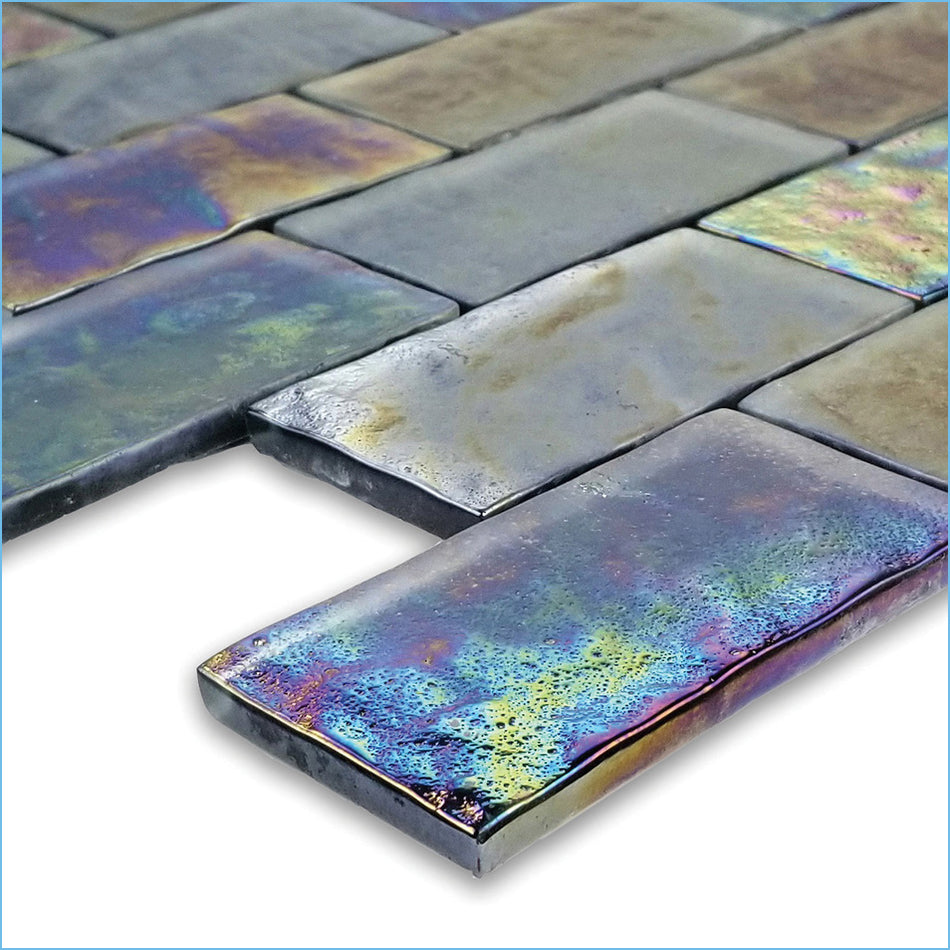 GLASS TILE BLEND - TUNGSTEN 2" X 4" - GS84896K4