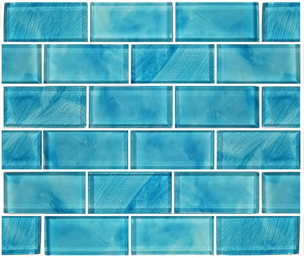 GLASS TILE - STRATUS AQUA 2" X 4" - GS84896T7