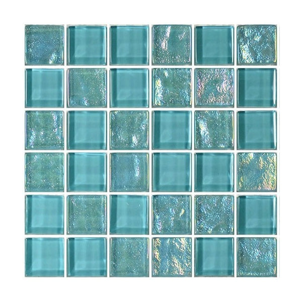 GLASS TILE - TURQUOISE 1" X 1" TWILIGHT - GT82323T4