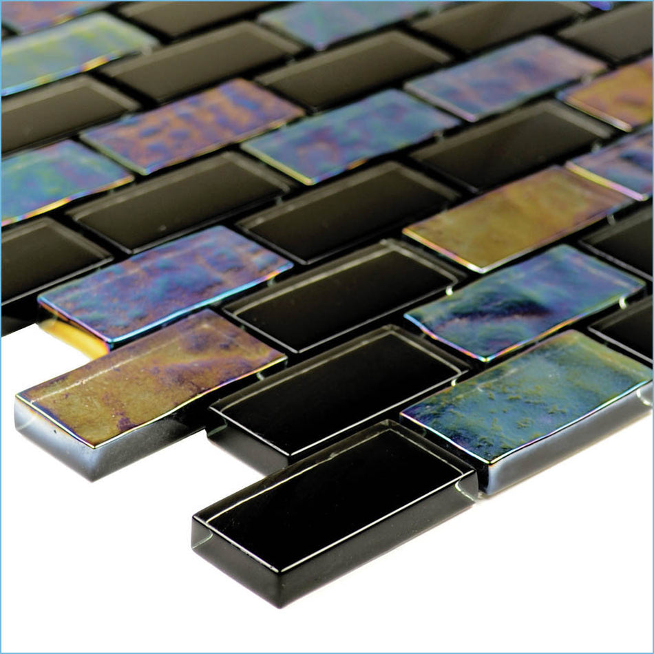 GLASS TILE - BLACK 1" X 2" TWILIGHT - GT82348K5