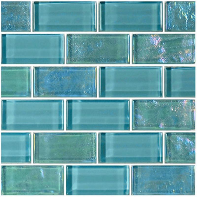 GLASS TILE - TURQUOISE 1" X 2" TWILIGHT - GT82348T4