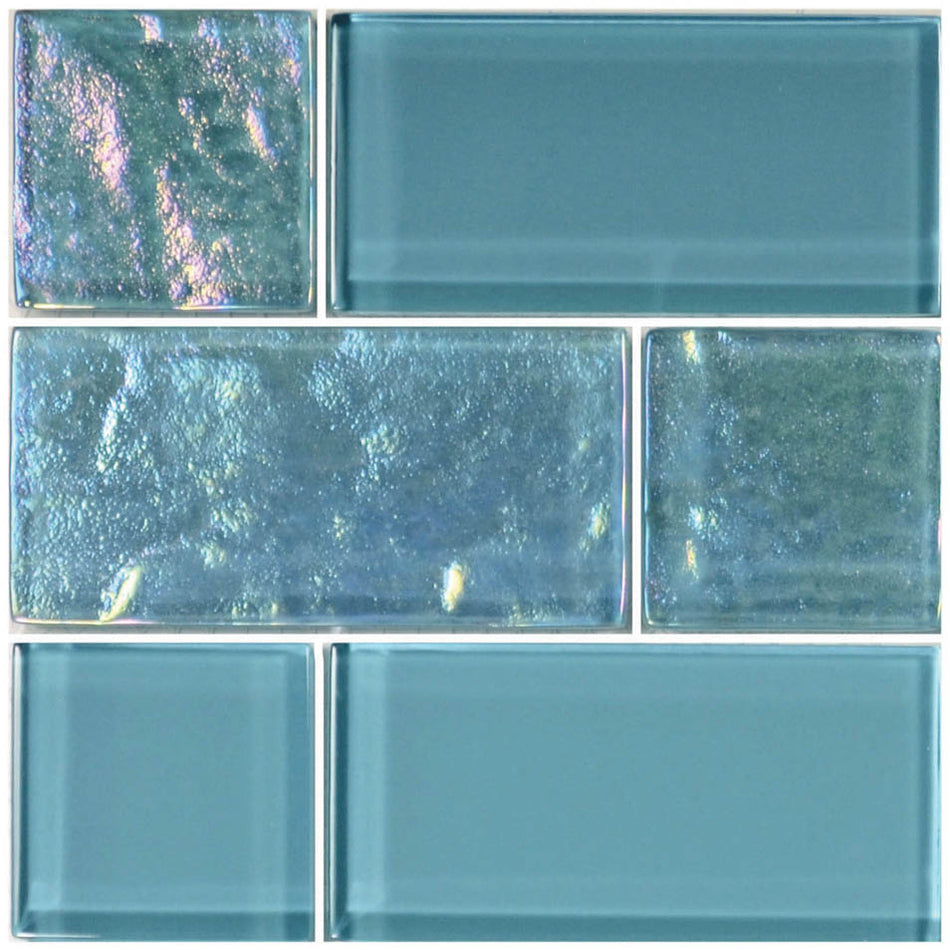 GLASS TILE - TURQUOISE MIXED TWILIGHT - GT8M4896T4