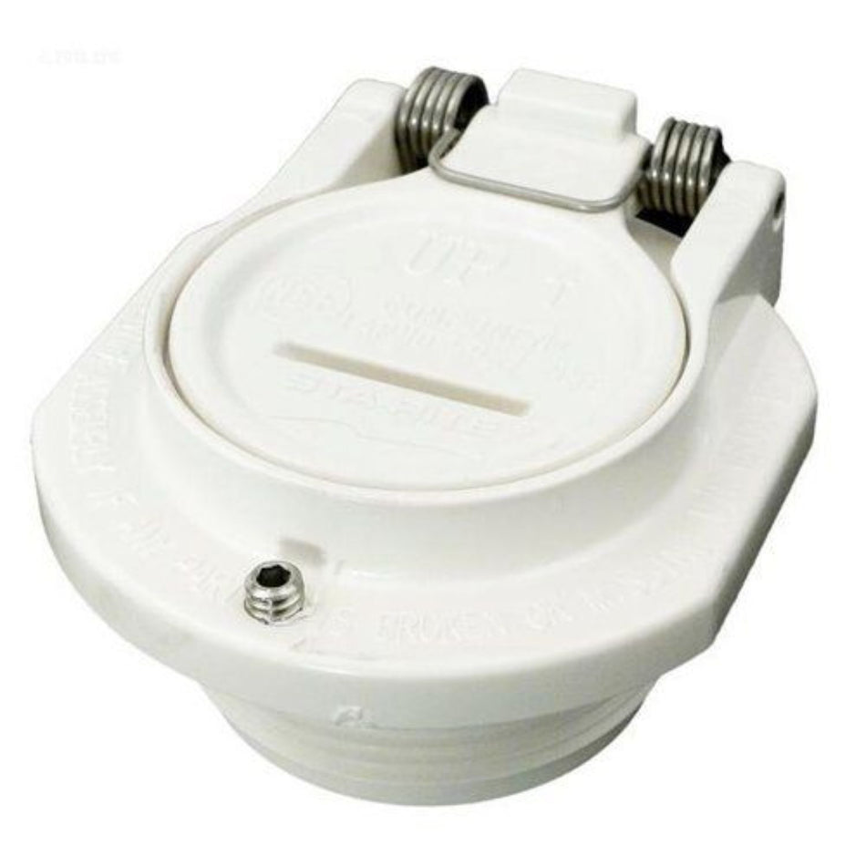 Pentair GW9530 white snap-lock vac port wall fitting for automatic pool cleaner connections