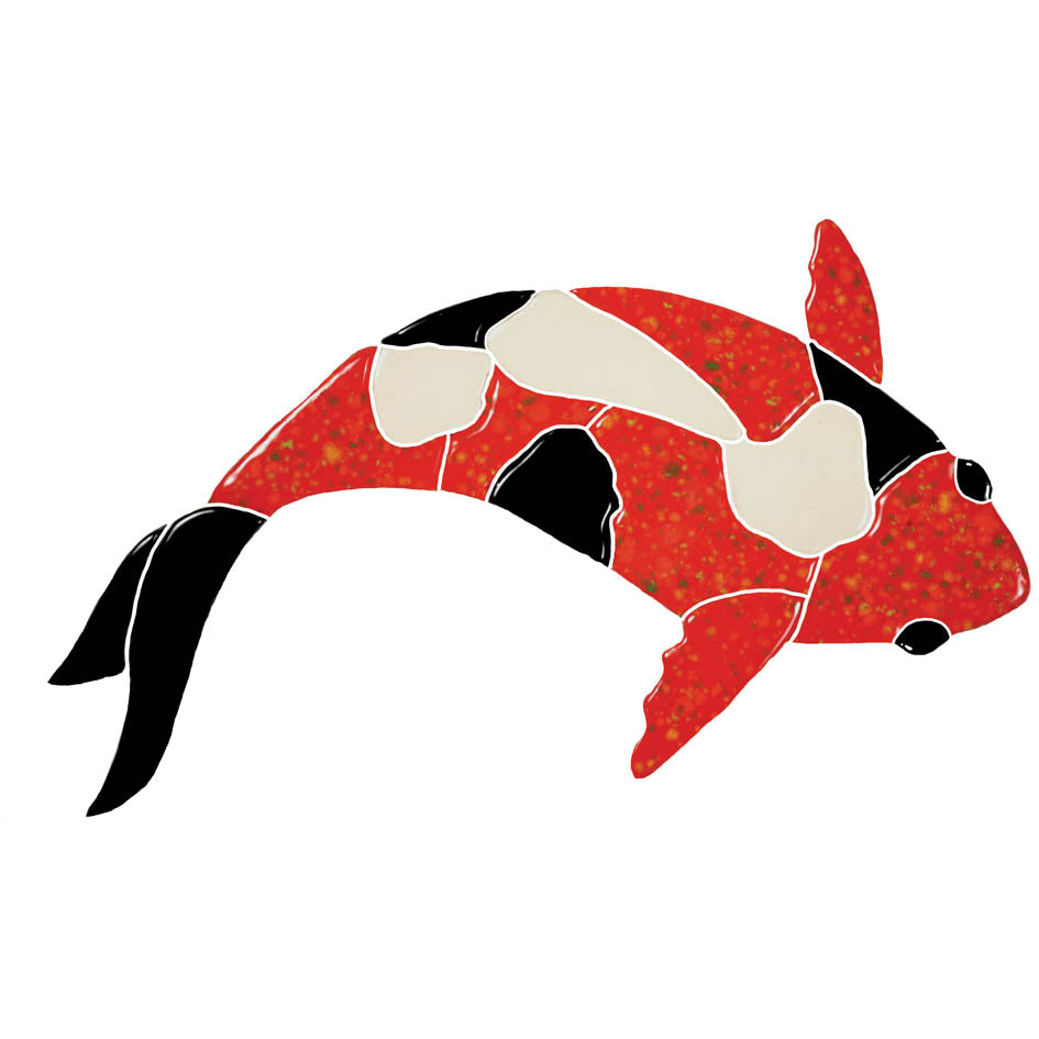 TILE FIGURE KOI FISH - RED - KFIREDRS