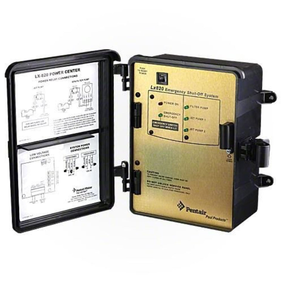 Pentair ComPool LX820 emergency shut-off power center with ESO-2 switch for commercial spa safety control systems