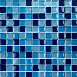 CRYSTAL GLASS TILE TURQUOISE COLBAT BLUE - M4CBVV321