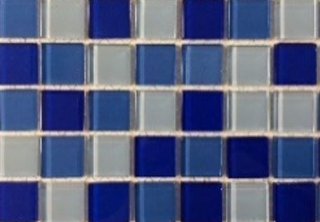 CRYSTAL GLASS TILE BLUE MIX 1 X 1 - NUMA - M4CBVV323