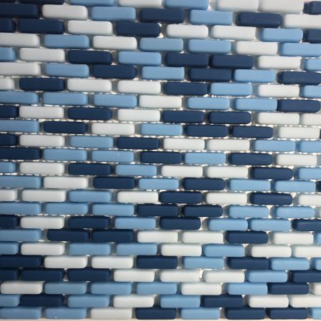 ENAMEL GLASS TILE MIXED BLUE - ME09VVIM