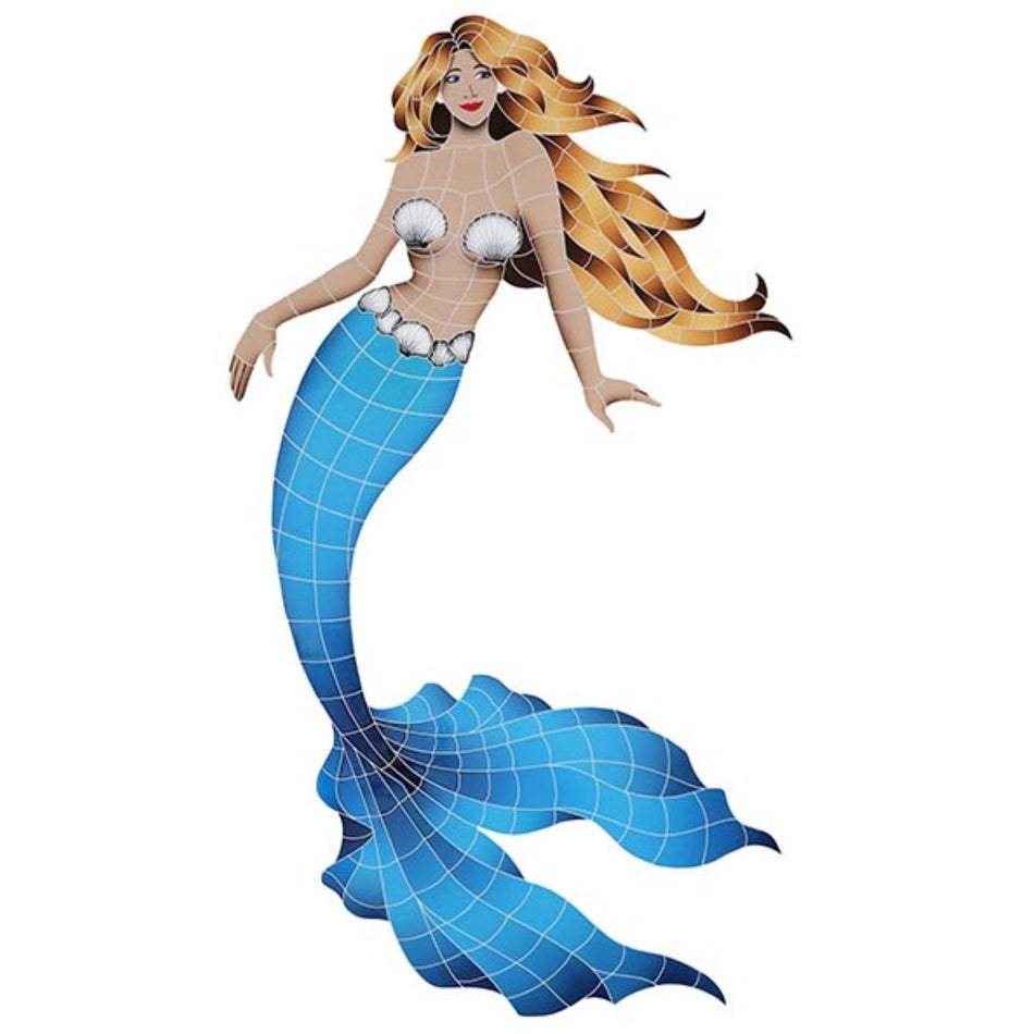 TILE FIGURE MERMAID 60" X 34" - MERLBL