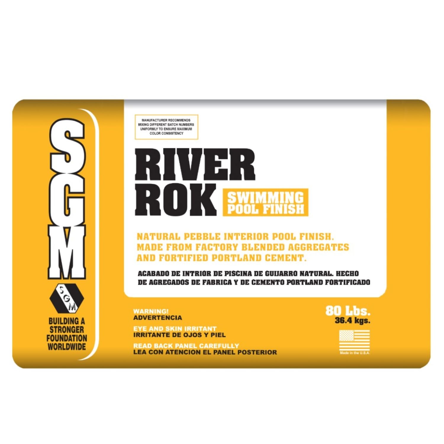 SGM Midnight Moon River Rok 80LB bag pool finish with natural pebble texture for professional contractors