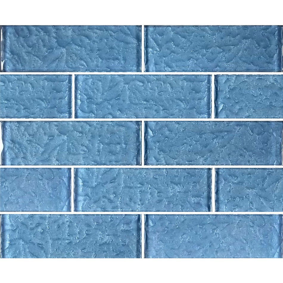 GLASS TILE - STEEL BLUE 2" X 6" - MS826B2