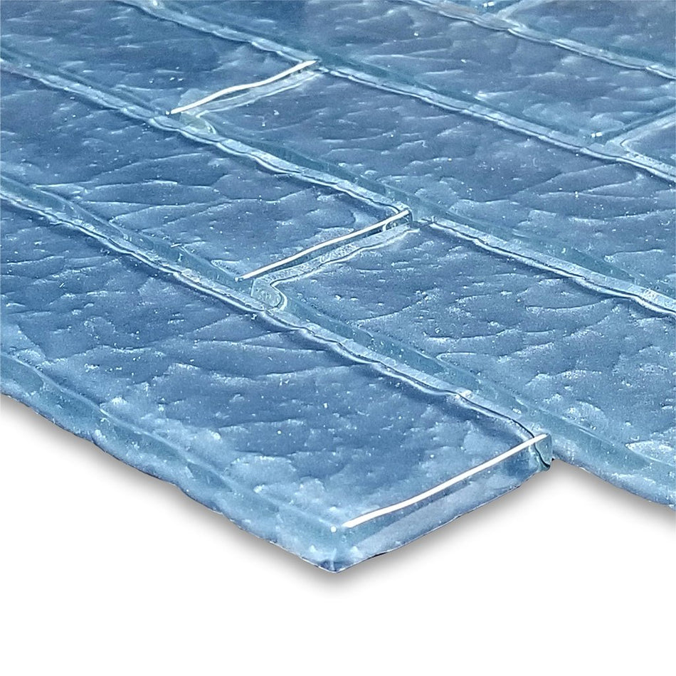 GLASS TILE - STEEL BLUE 2" X 6" - MS826B2