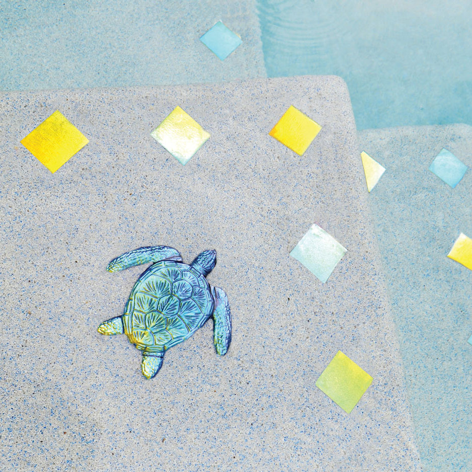 LOGGERHEAD TURTLE MOSAIC 6" - RAINBOW - MTLORAIB