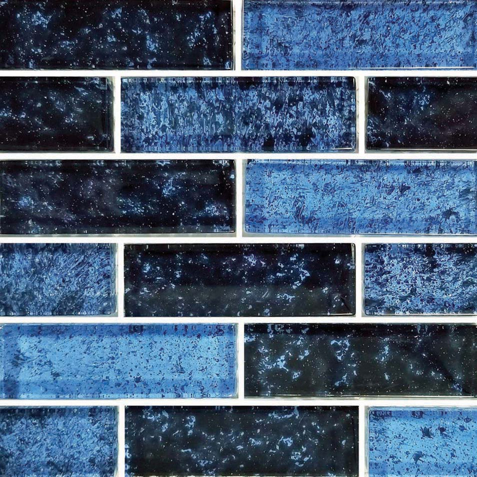 GLASS TILE AZURE BLACK 1" X 3" - NF613B21