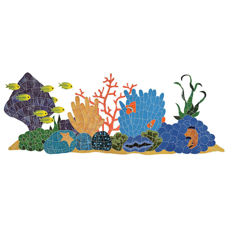 CERAMIC TILE OCEAN REEF DESIGN 23" X 60" - OREMCOOL