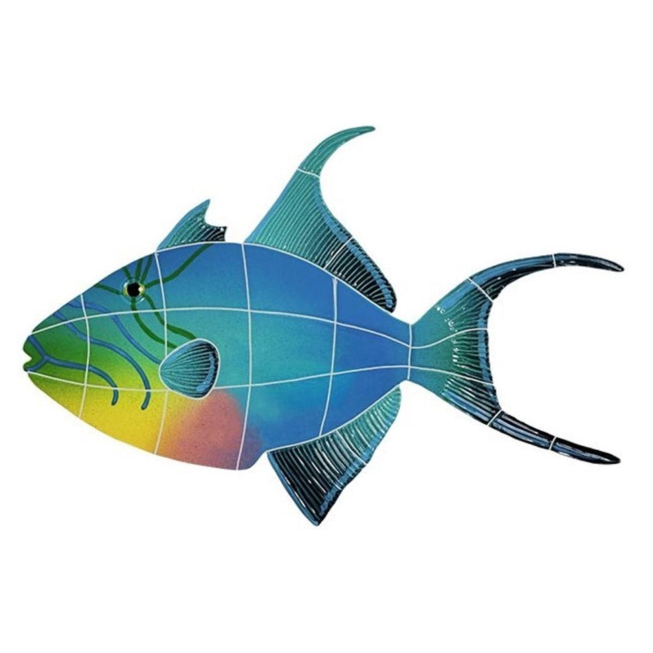 Queen Triggerfish 12x18 porcelain pool mosaic tile by Artistry In Mosaics for professional pool contractors