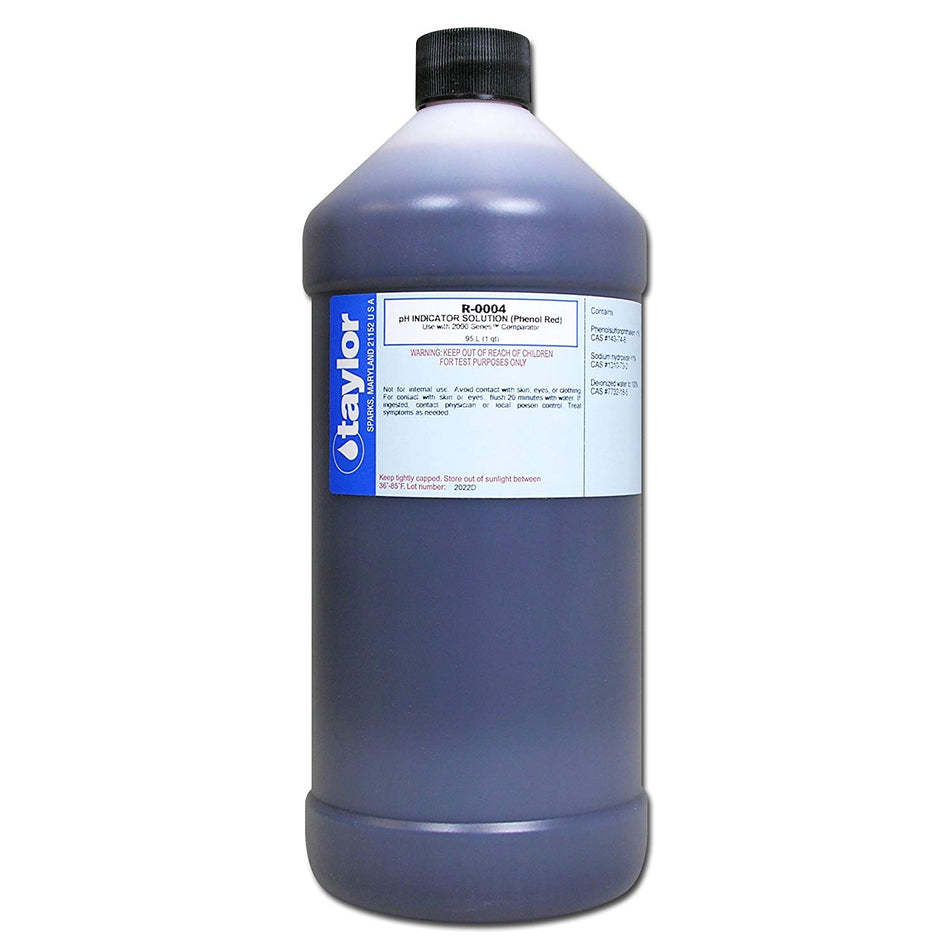 TAYLOR PH INDICATOR SOLUTION, 32 OZ - R-0004 QT