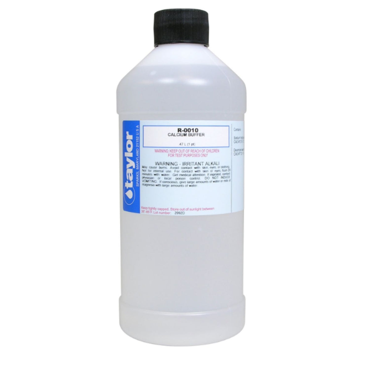 Taylor Technologies Calcium Buffer 16oz bottle R-0010-E liquid reagent for professional pool water testing by contractors