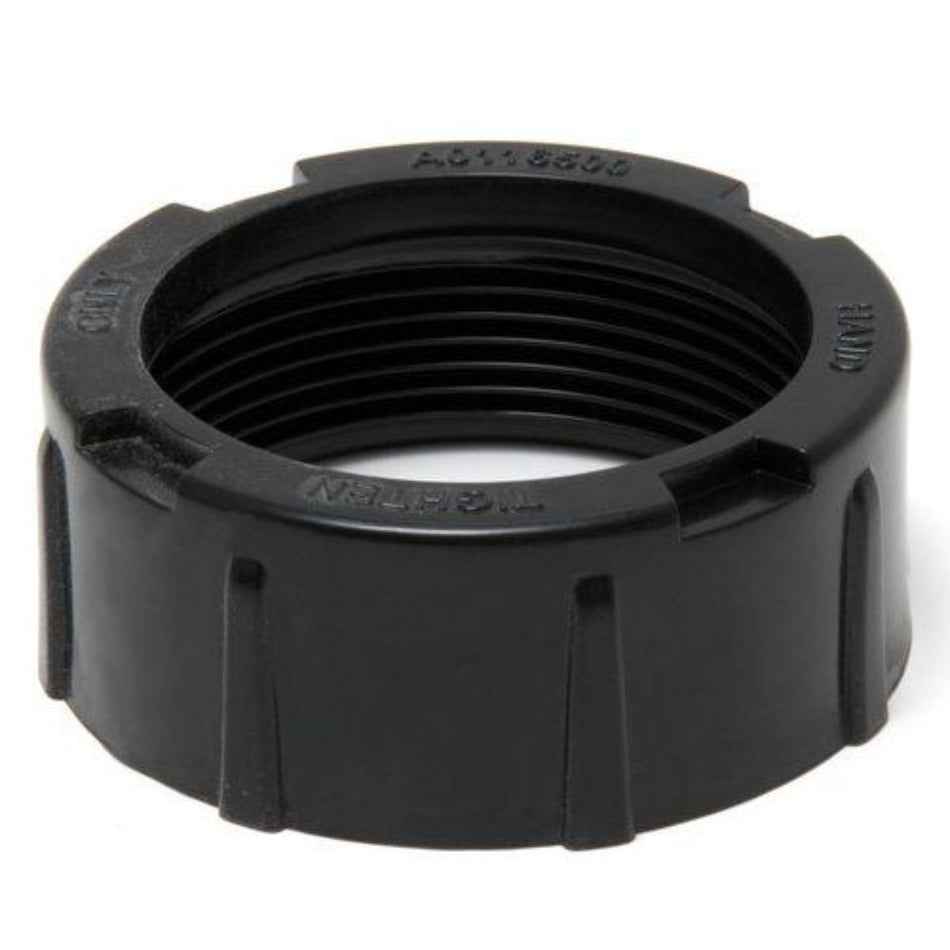 Jandy R0412500 2-inch black PVC union nut with LX threads for AquaPure water purification systems 700 and 1400