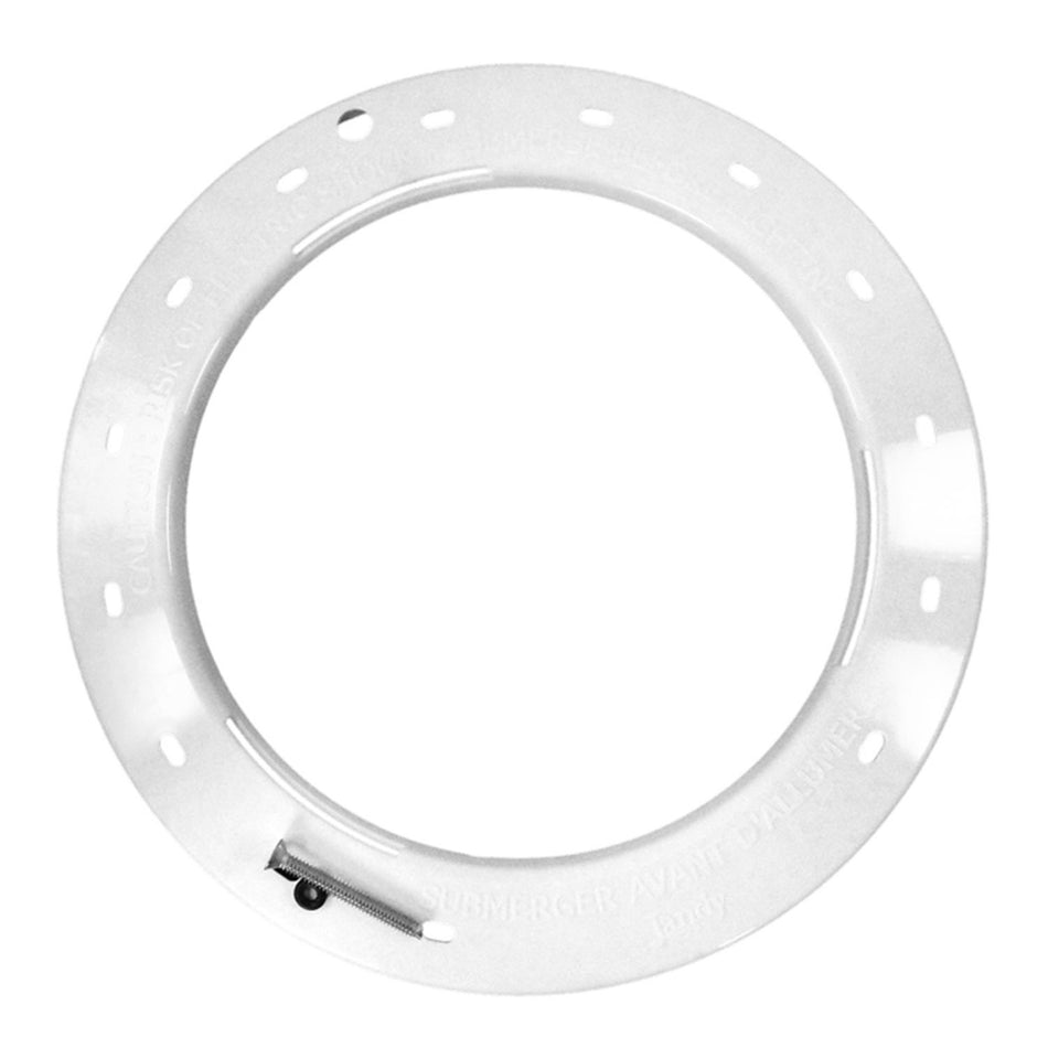 Zodiac R0790802 white plastic face ring replacement part for Jandy WaterColors RGBW LED pool lights for professional contractors