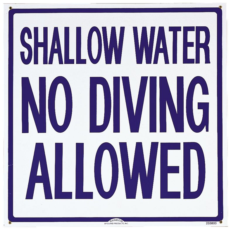 PENTAIR SIGN NO DIVING ALLOWED 24 X 24 - R233800