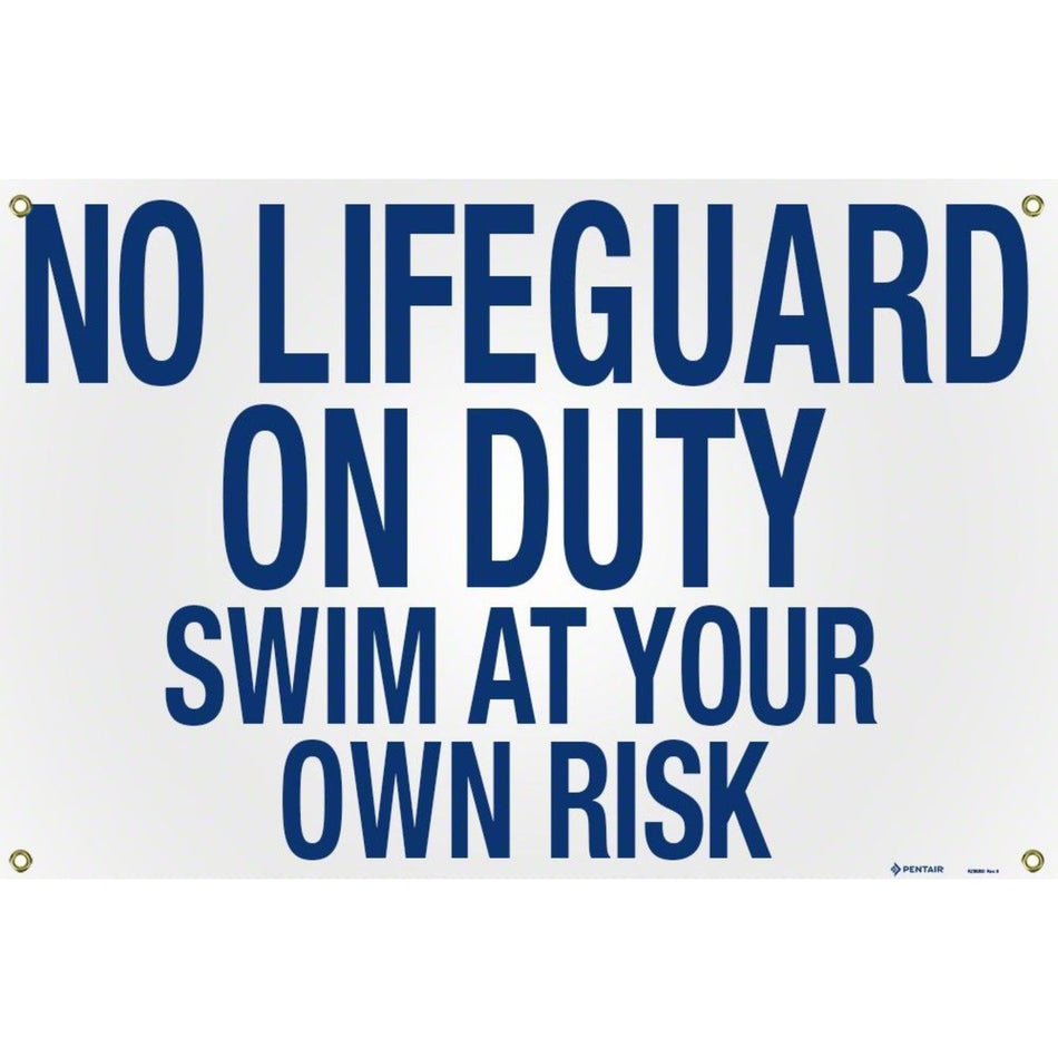 PENTAIR SIGN NO LIFEGUARD S CAROLINA - R235300