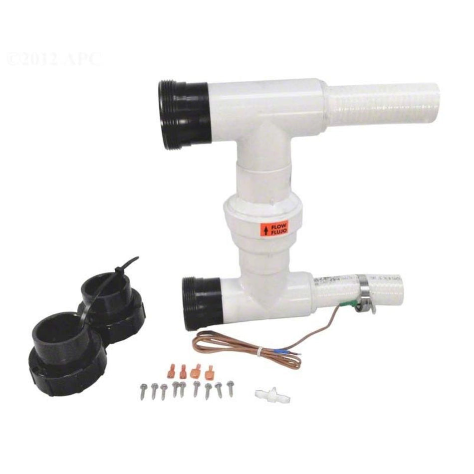 Jandy R3001900 plumbing bypass assembly with unions connectors and sensor for AE-Ti EE-Ti heat pumps professional pool contractors