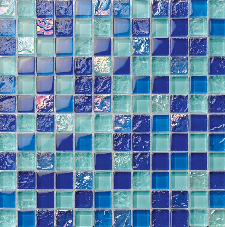 GLASS TILE BAHAMA NASSAU 1" X 1" - S0010