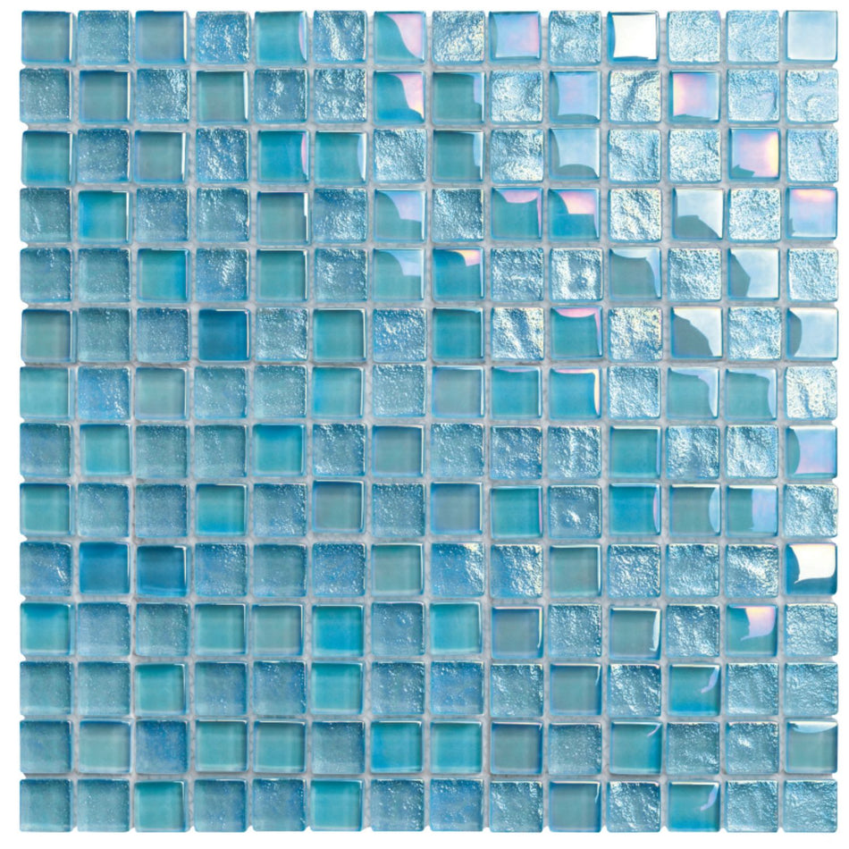 GLASS TILE NEPTUNE AQUAMARINE 1" X 1" - S1004N