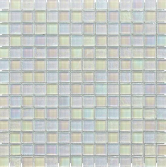 GLASS TILE NEPTUNE WHITE 1" X 1" - S1005N