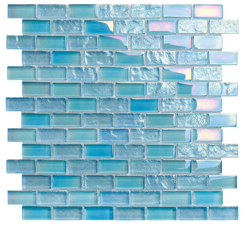 GLASS TILE NEPTUNE AQUAMARINE 1"X2" - S1404