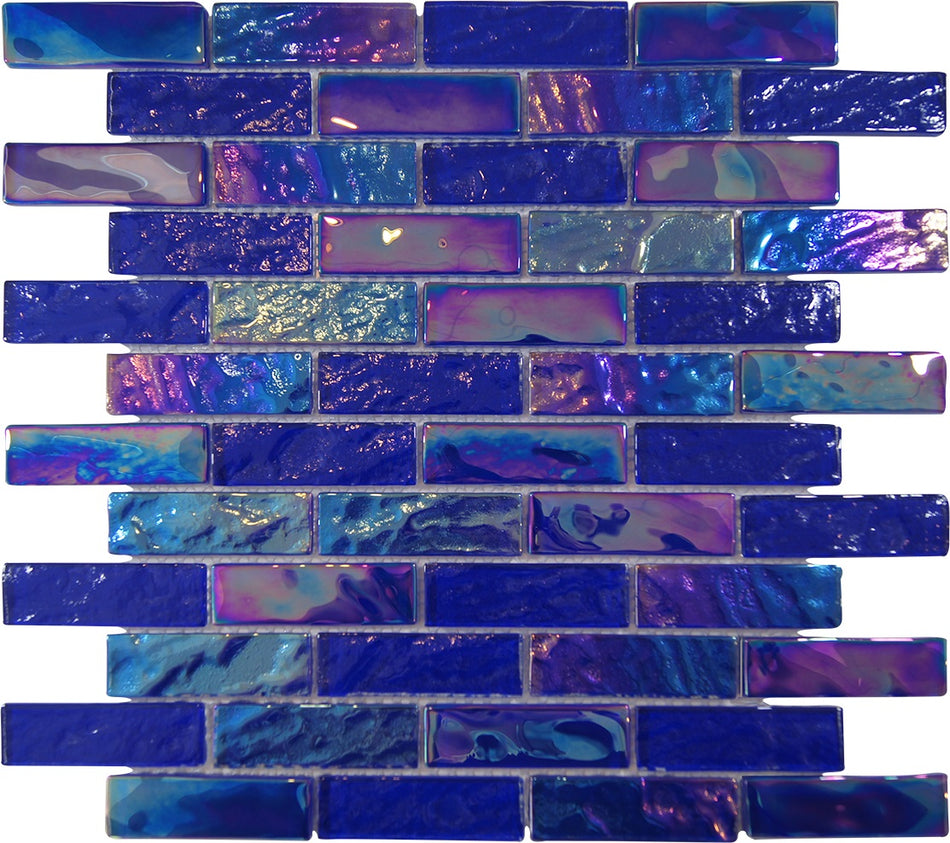 PACIFIC DARK BLUE 1X3 GLASS TILE - S1801