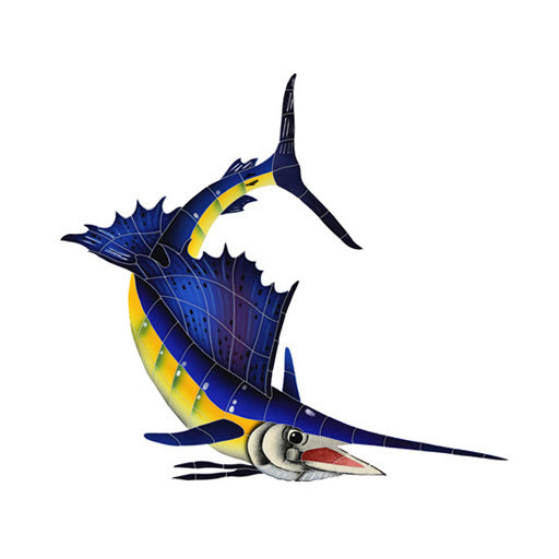 SAILFISH RIGHT TILE FIGURE 27" X 20" - SAIBLURS