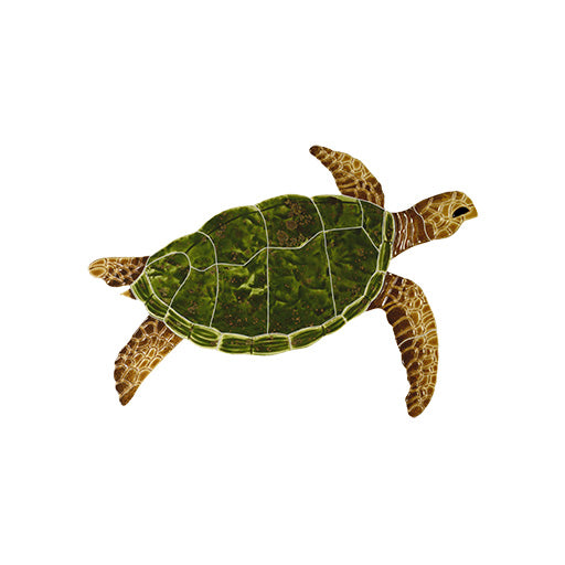 SEA TURTLE NATURAL TILE FIGURE 9" X 12" - SEANATRS