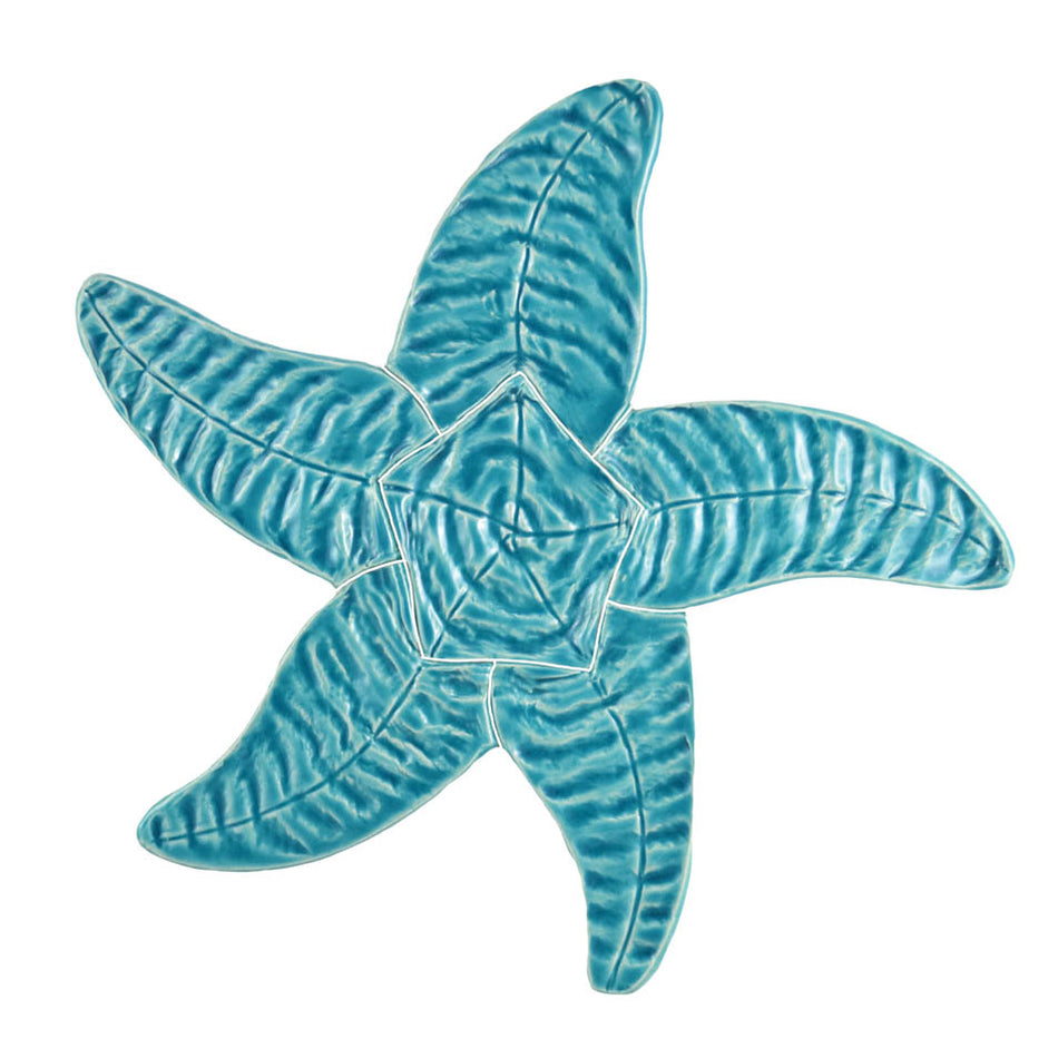 STARFISH MOSAIC FIGURE 9" - AQUA - SFIAQUOS