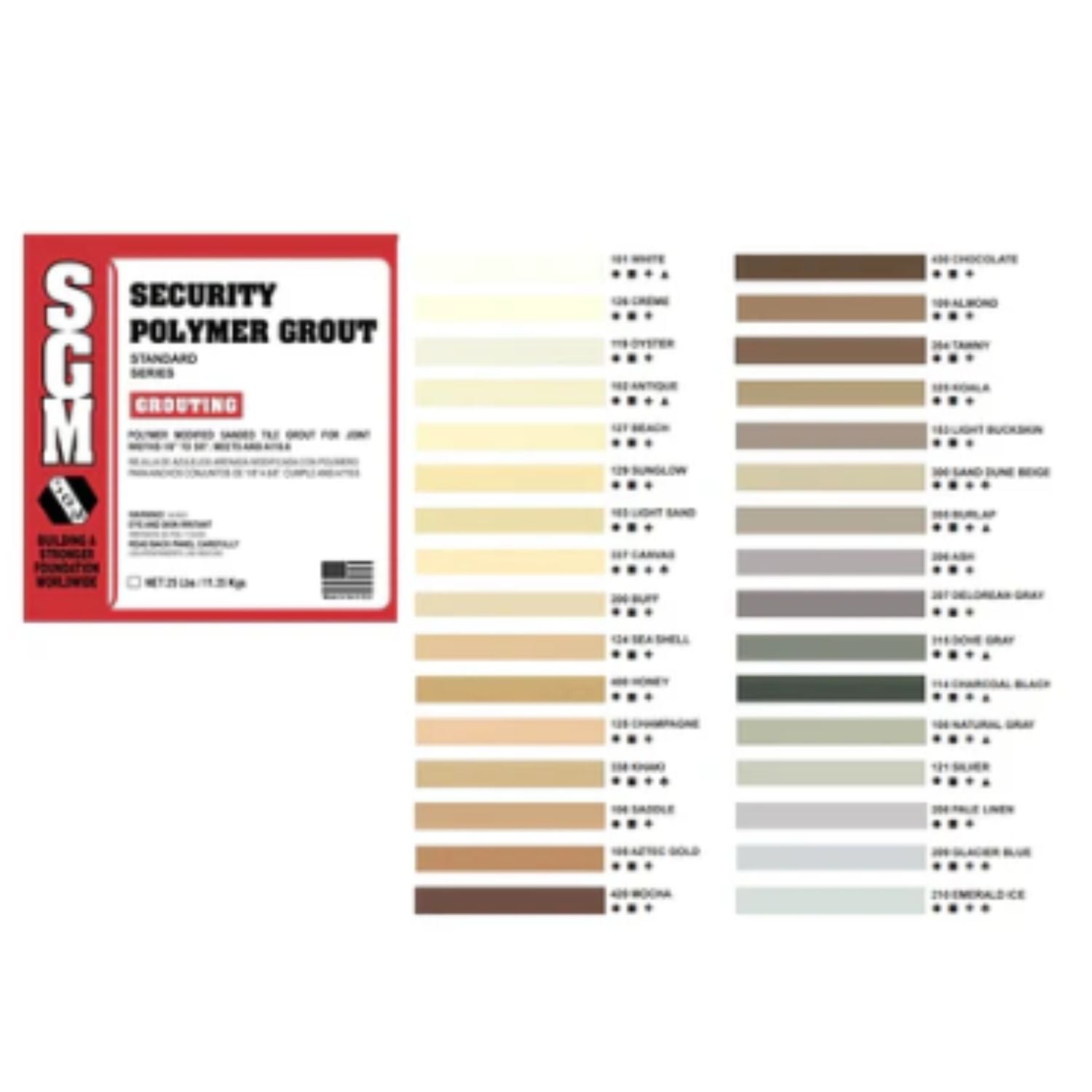 SGM Security Polymer Grout 25lb bag in Dove Gray for professional pool contractors and commercial tile installations