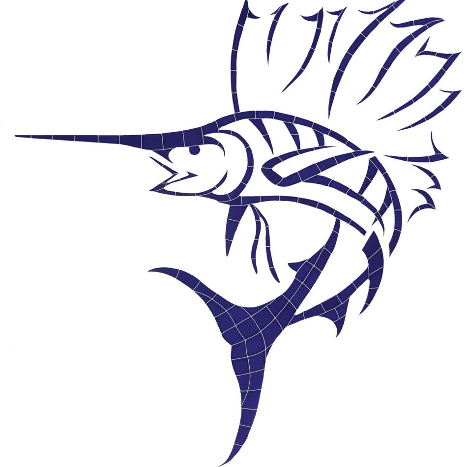 ISLANDER SAILFISH TILE FIGURE 49" X 44" - SISBLUL