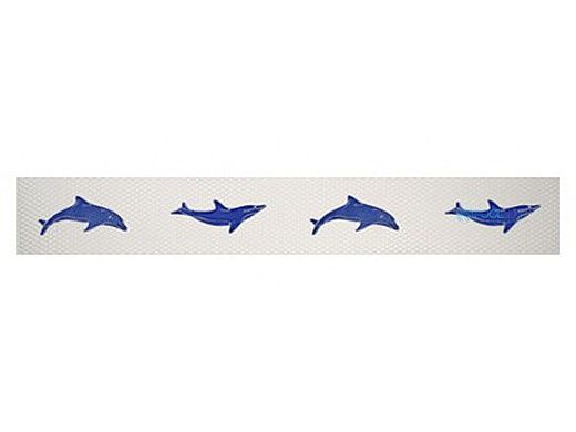 STEP MARKERS DOLPHINS BLUE TILE DESIGN - SMDOLBLU