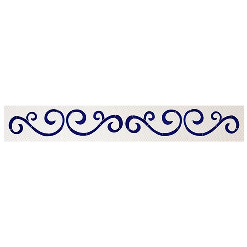 STEP MARKERS SWIRL BLUE TILE DESIGN - SMSWIBLU