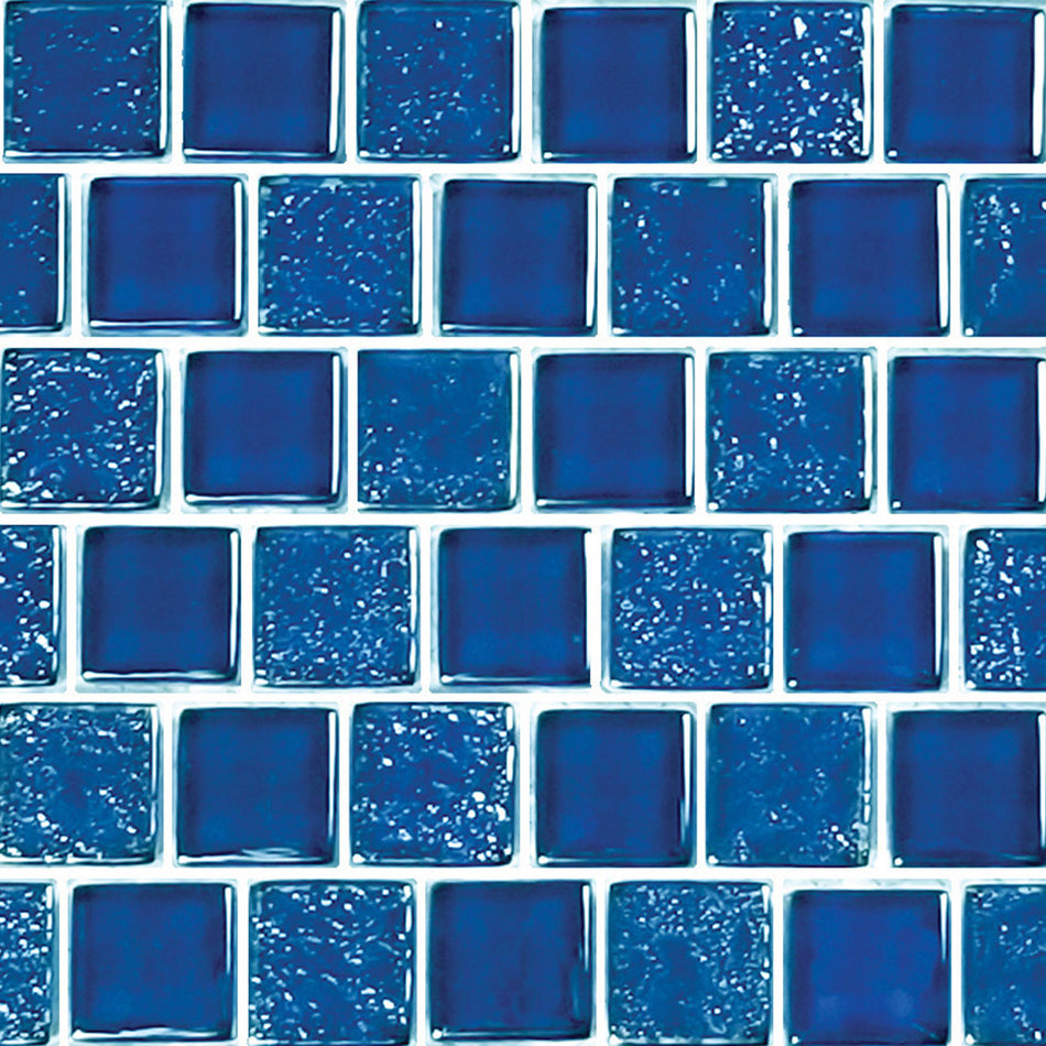 GLASS TILE BLENDS - BLUE 1" X 1" - SS82323B1