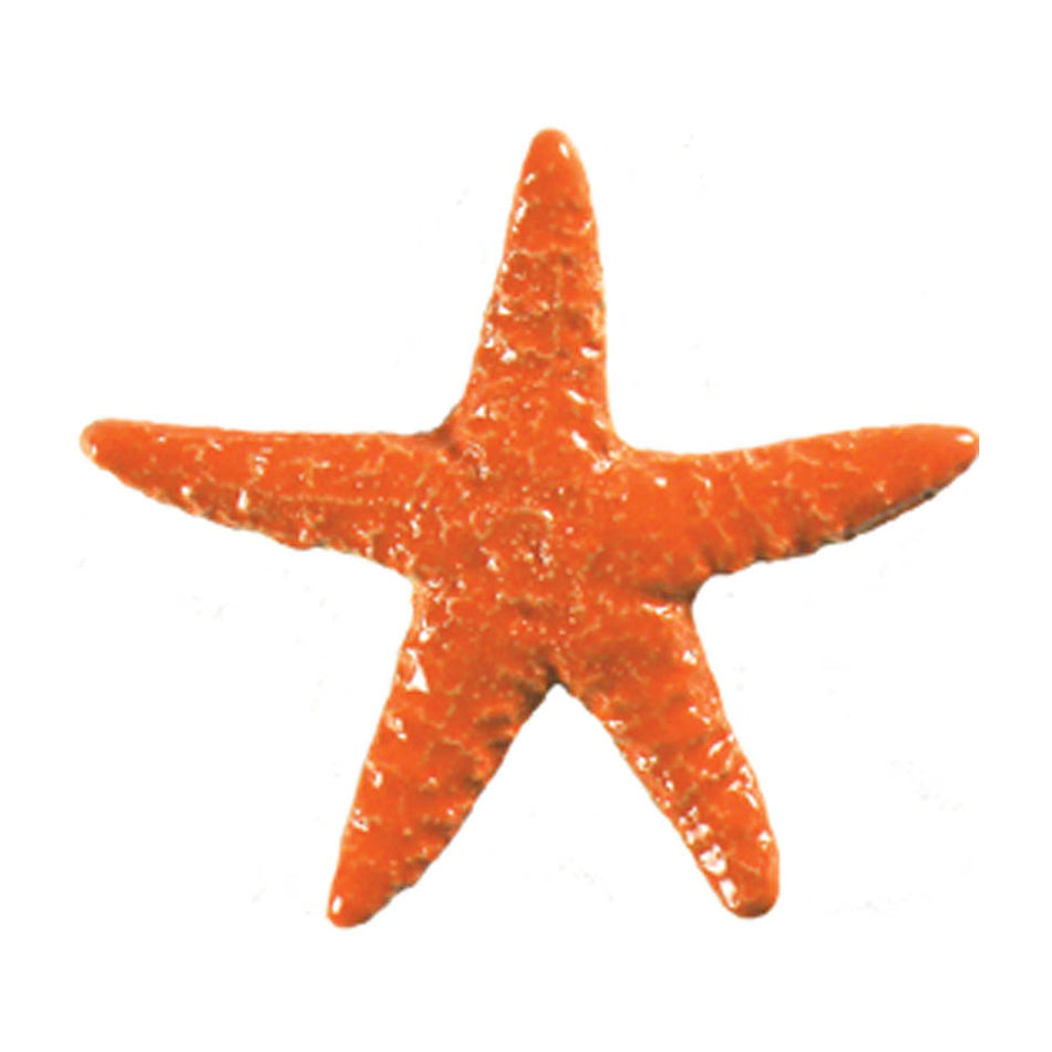 CERAMIC MOSAIC STARFISH 5" - ORANGE - STAORAB