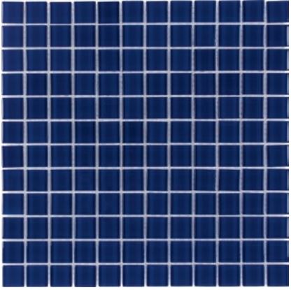 GLASS TILE COLOR COBALT BLUE - 1'' X 1'' - SUCHIGLABR127