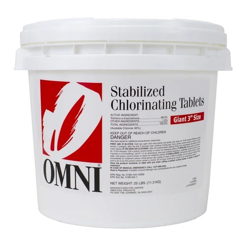 STABILIZED CHLORINATING TABLETS 25 LB - TABS25